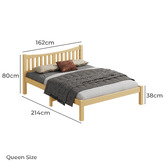 Hoxton Room Natural Carmilla Pine Wood Bed Frame