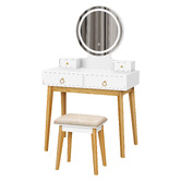 Hoxton Room 2 Piece Sienna Dressing Table &amp; Stool Set