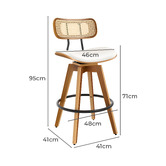 Hoxton Room 71cm Orfai Faux Leather Swivel Bar Stools