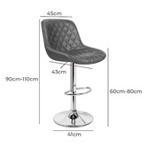 Hoxton Room Nunnally Faux Leather Adjustable Bar Stools