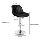 Hoxton Room Avalache Faux Leather Adjustable Bar Stools