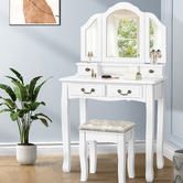 Hoxton Room 2 Piece Priscilla Dressing Table &amp; Stool Set