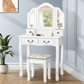 Hoxton Room 2 Piece Priscilla Dressing Table &amp; Stool Set