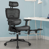 Hoxton Room Platon Mesh Office Chair with Footrest