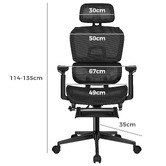 Hoxton Room Diana Mesh Office Chair with Footrest