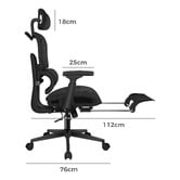 Hoxton Room Diana Mesh Office Chair with Footrest