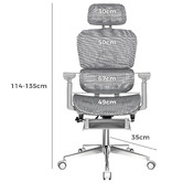 Hoxton Room Diana Mesh Office Chair with Footrest