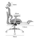 Hoxton Room Diana Mesh Office Chair with Footrest