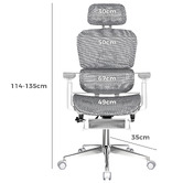 Hoxton Room Diana Mesh Office Chair with Footrest