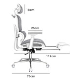 Hoxton Room Diana Mesh Office Chair with Footrest