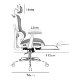 Hoxton Room Platon Mesh Office Chair with Footrest
