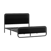 Hoxton Room Black Stephan Faux Leather Bed Frame