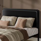 Hoxton Room Black Stephan Faux Leather Bed Frame