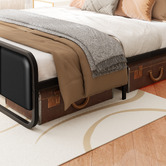 Hoxton Room Black Stephan Faux Leather Bed Frame