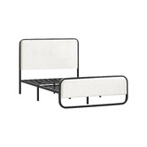Hoxton Room White Stephan Boucle Bed Frame