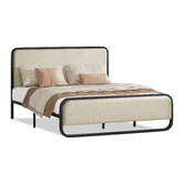 Hoxton Room Beige Stephan Upholstered Bed Frame