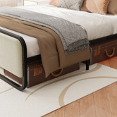 Hoxton Room Beige Stephan Upholstered Bed Frame