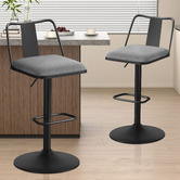Hoxton Room Grey Darby Adjustable Swivel Bar Stools