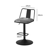 Hoxton Room Grey Darby Adjustable Swivel Bar Stools