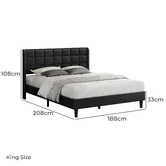 Hoxton Room Black Hobbs Faux Leather Bed Frame