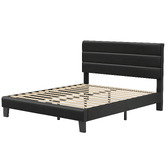 Hoxton Room Black Preston Faux Leather Bed Frame