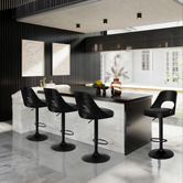 Hoxton Room Bennet Faux Leather Adjustable Bar Stools