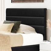 Hoxton Room Black Preston Faux Leather Bed Frame