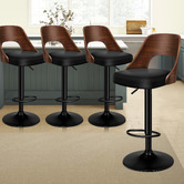 Hoxton Room Bennet Faux Leather Adjustable Bar Stools
