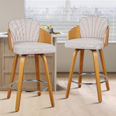 Hoxton Room 66cm Carson Upholstered Swivel Bar Stools
