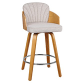Hoxton Room 66cm Carson Upholstered Swivel Bar Stools