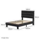 Hoxton Room Black Preston Faux Leather Bed Frame