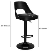 Hoxton Room Bennet Faux Leather Adjustable Bar Stools