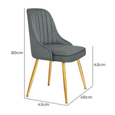 Hoxton Room Davis Velvet Dining Chairs