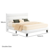 Hoxton Room White Preston Faux Leather Bed Frame