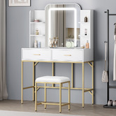 Hoxton Room 2 Piece Eloise LED Dressing Table &amp; Stool Set