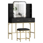 Hoxton Room 2 Piece Eloise LED Dressing Table &amp; Stool Set