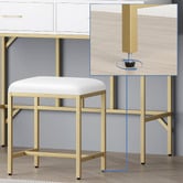 Hoxton Room 2 Piece Eloise LED Dressing Table &amp; Stool Set
