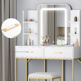 Hoxton Room 2 Piece Eloise LED Dressing Table &amp; Stool Set