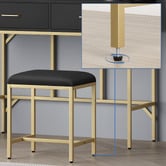Hoxton Room 2 Piece Eloise LED Dressing Table &amp; Stool Set