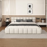 Hoxton Room Beige Ellie May Platform Bed