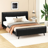 Hoxton Room Ross Faux Leather Platform Bed