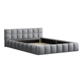 Hoxton Room Grey Ellie May Velvet Platform Bed