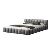 Hoxton Room Grey Ellie May Velvet Platform Bed
