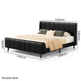 Hoxton Room Ross Faux Leather Platform Bed