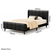 Hoxton Room Ross Faux Leather Platform Bed