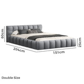 Hoxton Room Grey Ellie May Velvet Platform Bed