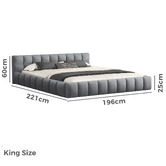 Hoxton Room Grey Ellie May Velvet Platform Bed