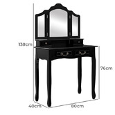 Hoxton Room 2 Piece Priscilla Dressing Table &amp; Stool Set