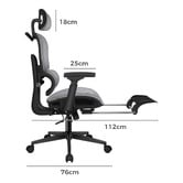 Hoxton Room Diana Mesh Office Chair with Footrest