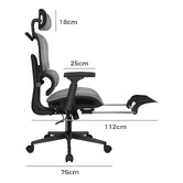 Hoxton Room Platon Mesh Office Chair with Footrest